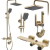 Kit De Douche Rea Helix Brush Gold 38X30X114,5Cm