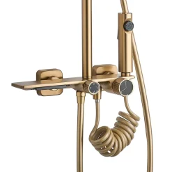 Kit De Douche Rea Helix Brush Gold 38X30X114,5Cm