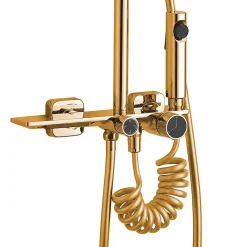 Kit De Douche Rea Helix Gold 38X30X114,5Cm