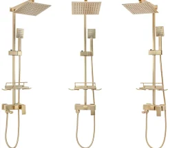 Kit De Douche Rea Jack Brush Gold 45X21,5X102Cm