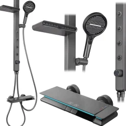 Kit De Douche Rea Karl Thermostat Titanium