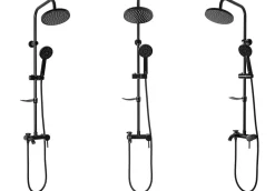 Kit De Douche Rea Luis Black 45X21X100Cm