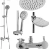 Kit De Douche Rea Luis Chrome 45X21X100Cm