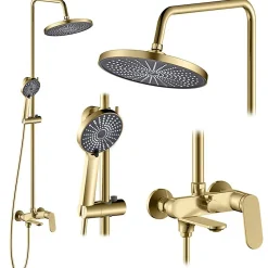 Kit De Douche Rea Marco Brush Gold 25X12,5X117Cm