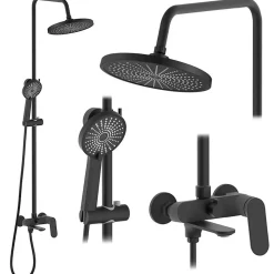 Kit De Douche Rea Marco Black 25X12,5X117Cm