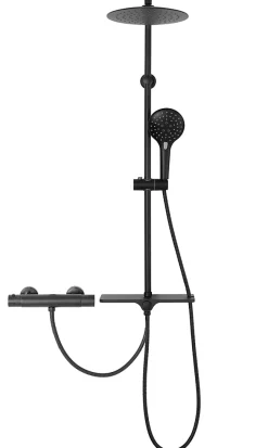 Kit De Douche Rea Mike Thermostat Black 13X27,5X98,5Cm