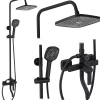Kit De Douche Rea My2021-77B Argus Black 44X23X144Cm