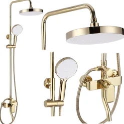 Kit De Douche Rea My1805-77G Bloom Gold 45X25X144Cm