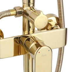 Kit De Douche Rea My1805-77G Bloom Gold 45X25X144Cm