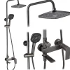 Kit De Douche Rea My1902-78H Storm Titanium 19X23X136Cm