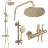 Kit De Douche Rea Parot Thermostat Brush Gold 10X27X120Cm