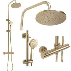 Kit De Douche Rea Parot Thermostat Brush Gold 10X27X120Cm