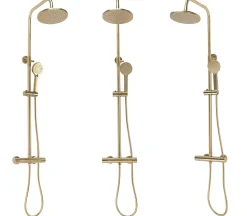 Kit De Douche Rea Parot Thermostat Brush Gold 10X27X120Cm