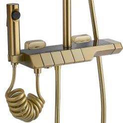 Kit De Douche Rea Rob Thermostat Brush Gold 11,5X33X115Cm