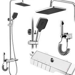Kit De Douche Rea Rob Thermostat Chrome 11,5X33X115Cm