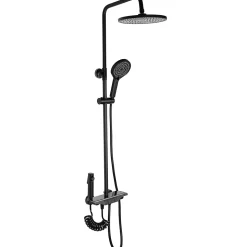 Kit De Douche Rea Savio Led Black 13X28X120Cm