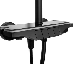 Kit De Douche Rea Savio Led Black 13X28X120Cm
