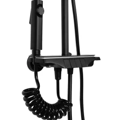 Kit De Douche Rea Savio Led Black 13X28X120Cm