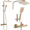 Kit De Douche Rea Tom Thermostat Gold 7X27,5X120Cm