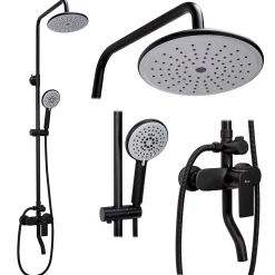Kit De Douche Rea Verso Black 45,5X22X143,5Cm