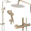 Kit De Douche Rea Vincent Thermostat Gold 27,5X27X123,5Cm