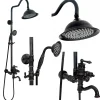 Kit De Douche Rea Vintage Black 46,5X20,5X137Cm