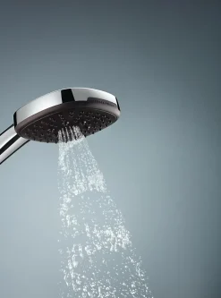 Kit de douche sans robinetterie avec douchette + flexible + barre chrome, Grohe Vitalio Comfort 100
