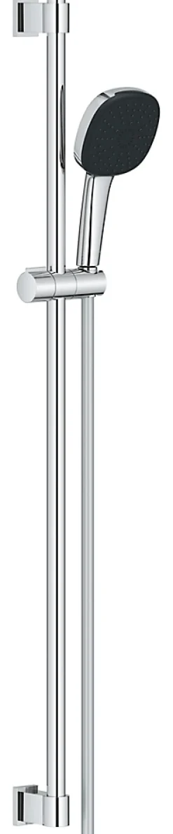 Kit de douche sans robinetterie avec douchette + flexible + barre chrome, Grohe Vitalio Comfort 100