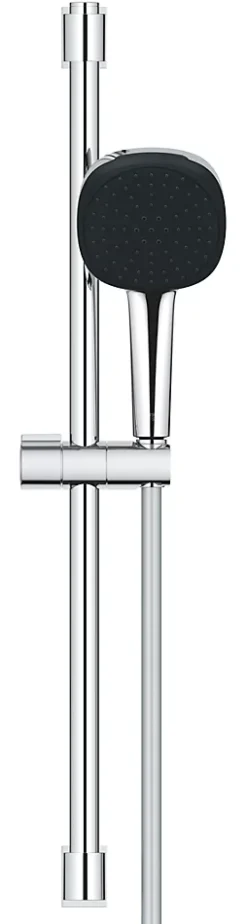 Kit de douche sans robinetterie avec douchette 2 jets + flexible + barre chrome, Grohe Vitalio Comfort 110