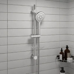 Kit de douche sans robinetterie 5 jets GoodHome Kielder chromé