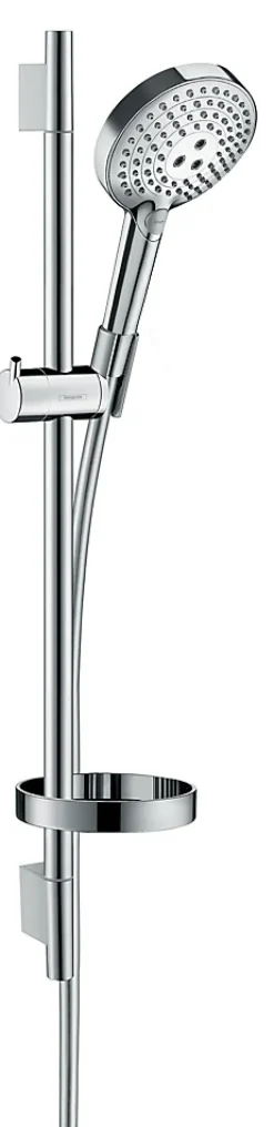 Kit de douche sans robinetterie avec douchette 3 jets + flexible + barre réglable, chrome, Hansgrohe Raindance Select