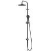 Kit de douche sans robinetterie avec pomme de tête, douchette et barre noir GoodHome Maza