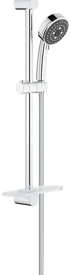 Kit de douche sans robinetterie avec douchette 3 jets + flexible + barre réglable Grohe Vitalio