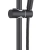 Kit de douche sans robinetterie avec douchette 1 jet + flexible + barre réglable, noir, Edouard Rousseau Raquette