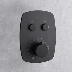 Kit de douche thermostatique encastre HIDRA noir mat