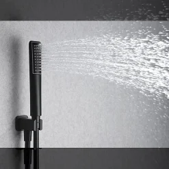 Kit de douche thermostatique encastre HIDRA noir mat