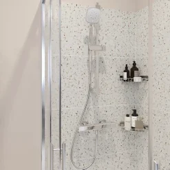 Kit de douche thermostatique chrome GoodHome Teesta