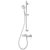 Kit de douche thermostatique chrome GoodHome Cavally