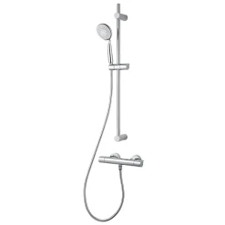 Kit de douche thermostatique chrome GoodHome Cavally