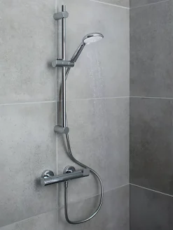 Kit de douche thermostatique chrome GoodHome Cavally