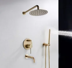 Kit de douche-baignoire encastrée REA Lungo Gold + box