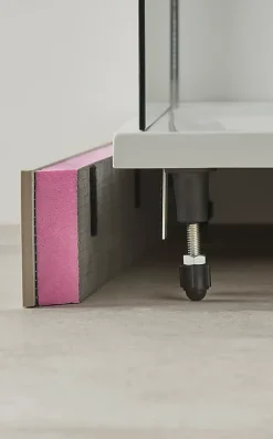 Kit de fixations de plinthes à carreler pour receveur de douche à poser, amovibles, GoodHome Brosna
