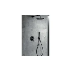Kit douche encastrable laitonacier PVD or rose mitigeur 2 voies tête 25 cm
