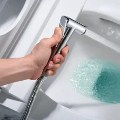Kit Douchette anti-calcaire hygiénique encastrée WC ou Bidet Salle de Bain Chrome IMEX LINE RDD038
