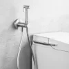Kit Douchette anti-calcaire hygiénique encastrée WC ou Bidet Salle de Bain Nickel Brossé IMEX LINE RDD038/NQ