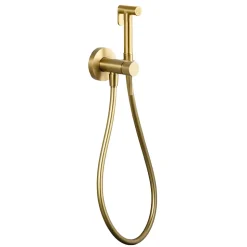 Kit Douchette anti-calcaire hygiénique encastrée WC ou Bidet Salle de Bain Or Brossé IMEX LINE RDD038/OC