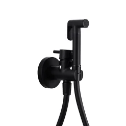 Kit Douchette anti-calcaire hygiénique encastrée WC ou Bidet Salle de Bain Noir Mat IMEX MUNICH RDM001/NG