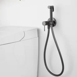 Kit Hygiène Douchette de WC / Bidet Encastré Black Gun Métal IMEX GENOVA RDG053/BGM