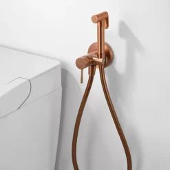 Kit Hygiène Douchette de WC / Bidet Encastré Or Rose IMEX GENOVA RDG053/ORC