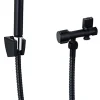 Kit hygiène WC avec douchette 2 jets + flexible + support mural + robinet alimentation, noir/chrome, MTK Harmonie